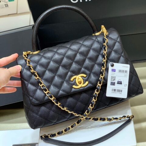 CHANEL coco handle 28CM A92993黑色/金扣