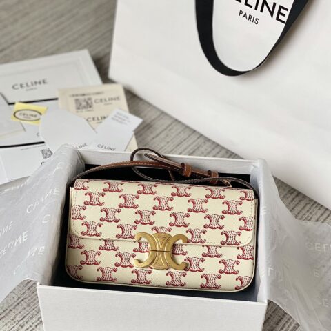 CELINE赛琳凯旋门老花腋下包194143