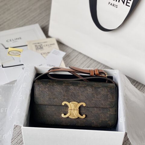 CELINE赛琳凯旋门老花腋下包194143