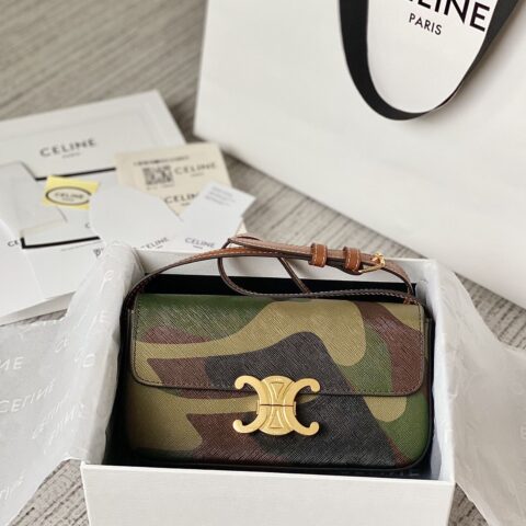 CELINE赛琳凯旋门老花腋下包194143