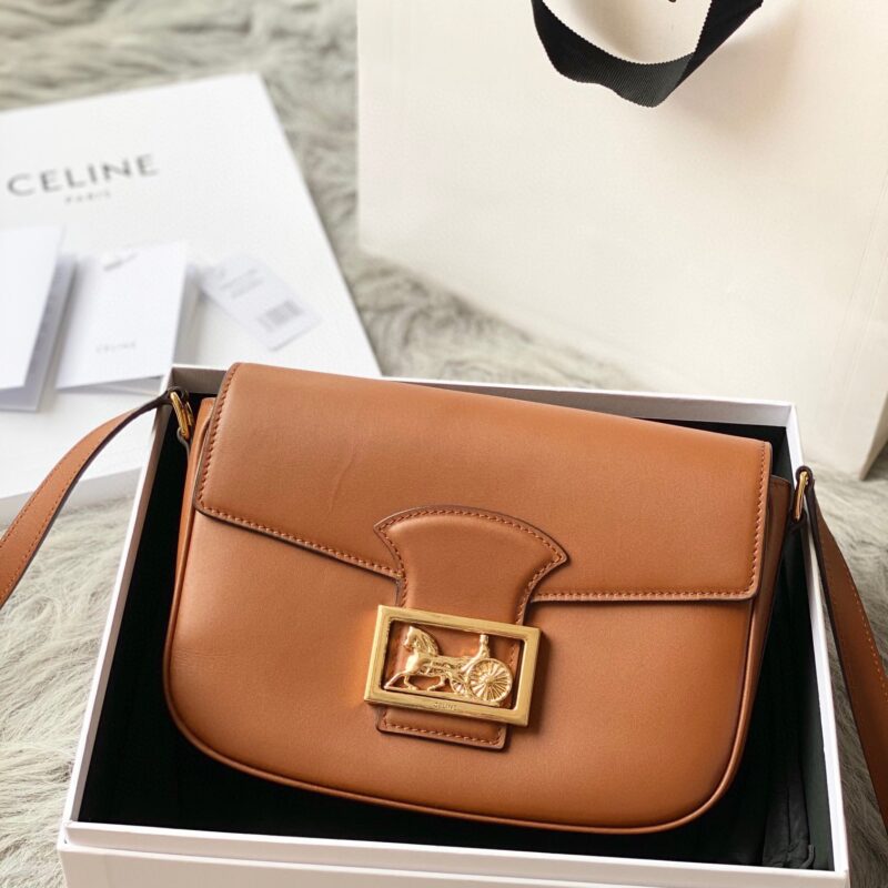 CELINE赛琳进口小牛皮Sulhy Box 马鞍包