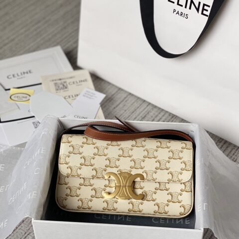 CELINE赛琳凯旋门老花腋下包194143