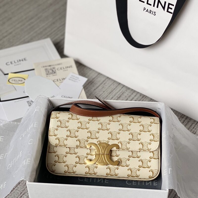 CELINE赛琳凯旋门老花腋下包194143