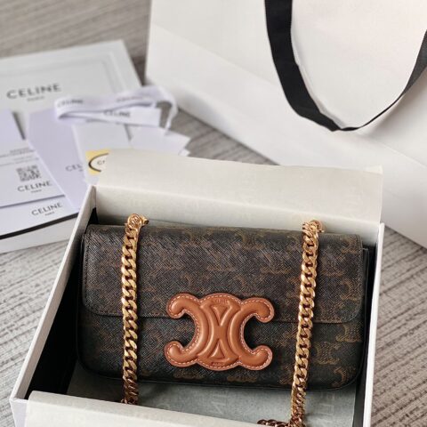 CELINE赛琳CUIR TRIOMPHE 凯旋门链条肩背包199242