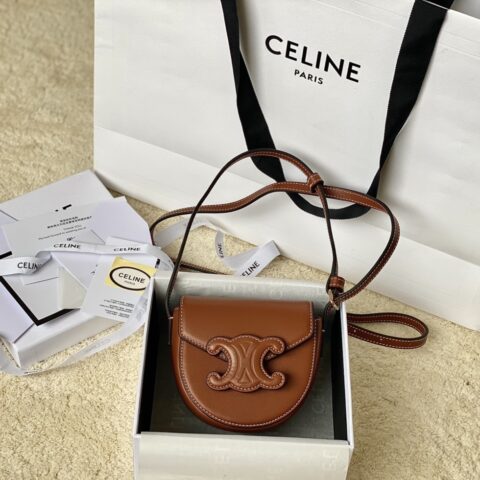CELINE赛琳顶级小牛皮最新款迷你马鞍包10J303