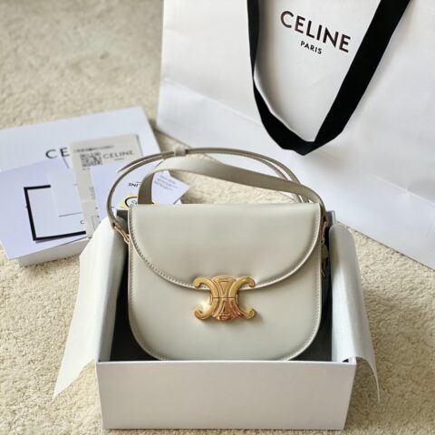 CELINE赛琳2022新品经典凯旋门扣马鞍包110413