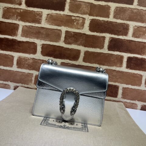 GUCCI古驰Dionysus系列银色迷你手袋421970