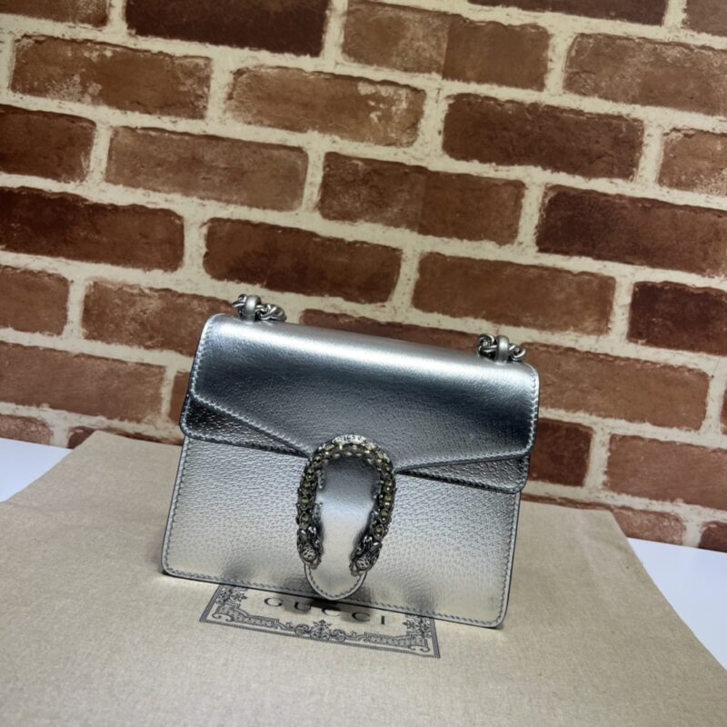 GUCCI古驰Dionysus系列银色迷你手袋421970