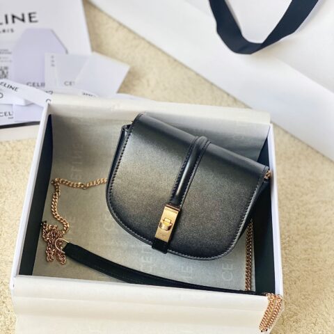 CELINE赛琳新款牛皮马鞍包100453