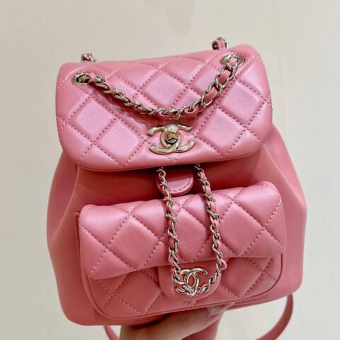 CHANEL 22A高级手工坊系列双肩包 AS2908唇粉色