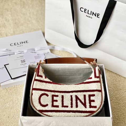 CELINE赛琳黑白字母织物AVA手袋193953