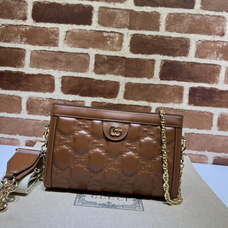 GUCCI古驰GG绗缝皮革肩背包702200