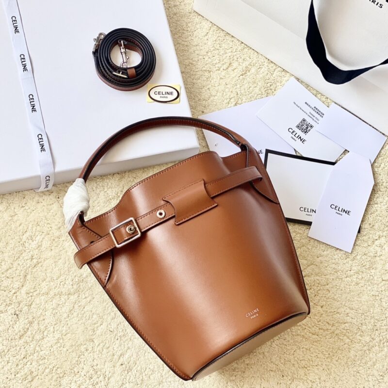 CELINE赛琳进口原版荔枝纹牛皮水桶包189750