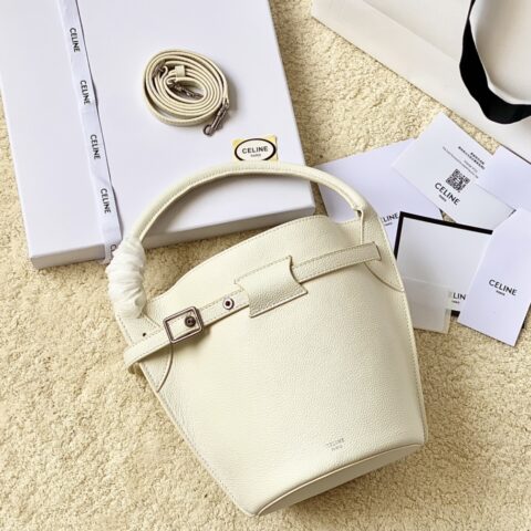 CELINE赛琳进口原版荔枝纹牛皮水桶包189750