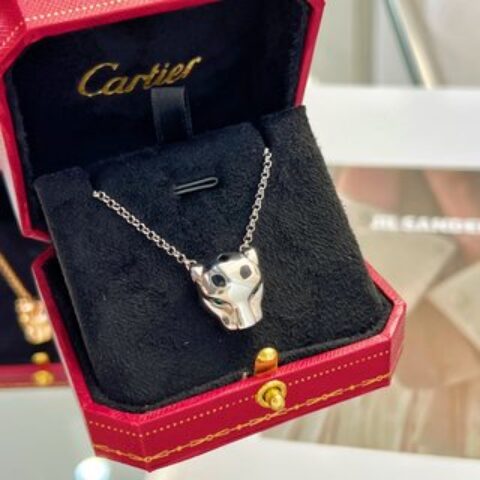 新款☑️卡地亚Cartier丛林系列 光面豹子头🐆项链