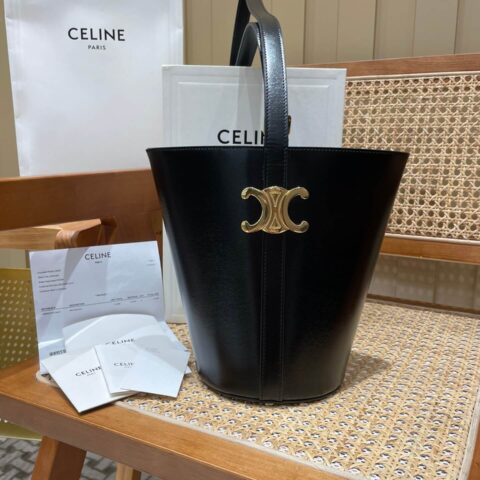 CELINE BUCKET TRIOMPHE 25CM 水桶包 199913黑色