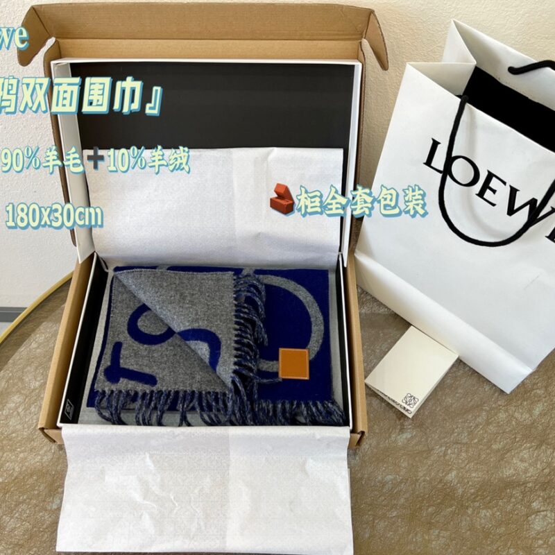 LOEWE罗意威男女通用涂鸦双面围巾