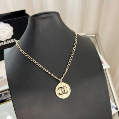 新款☑️CHANEL香奈儿双c 圆牌项链颈链