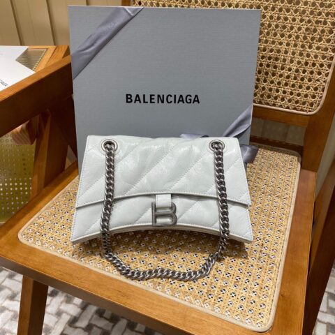 Balenciaga Crush 25CM 沙漏包 716351白色银扣