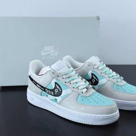 Nike Air Force 1  Low ’07 未来科技 灰蓝 空军一号低帮休闲板鞋 货号：CW2288-111