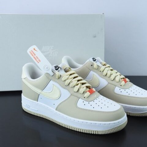 Nk Air Force 1'07 Low 帆布 青黄 小勾 空军一号低帮休闲板鞋货号：DZ2771-211