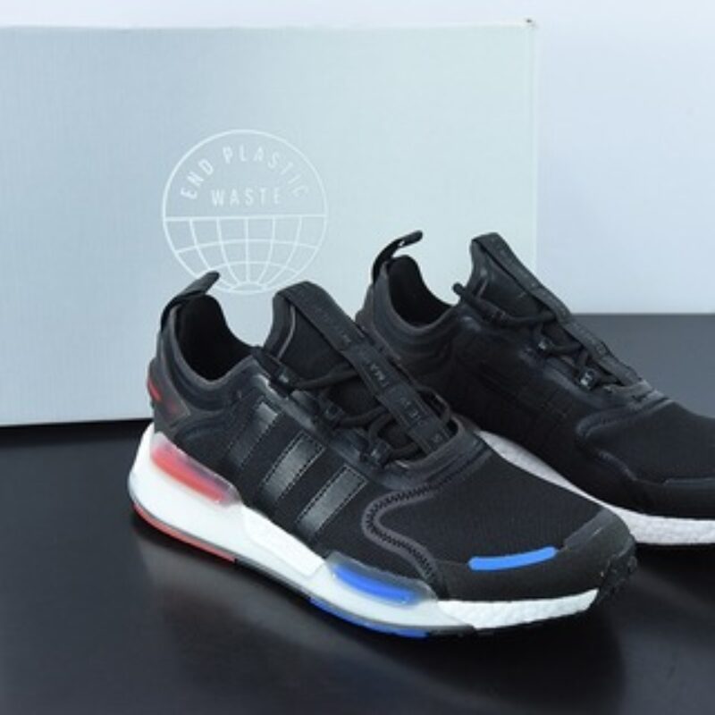 阿迪达斯Adidas NMD_V3 Boost"OG White"飞织系列低帮爆米花缓震百搭休闲运动跑步鞋“黑红蓝”GX3378