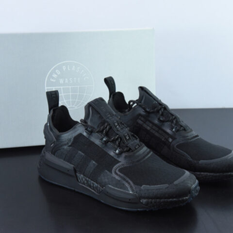 阿迪达斯Adidas NMD_V3 Boost"OG White"飞织系列低帮爆米花缓震百搭休闲运动跑步鞋“黑色”GX3373