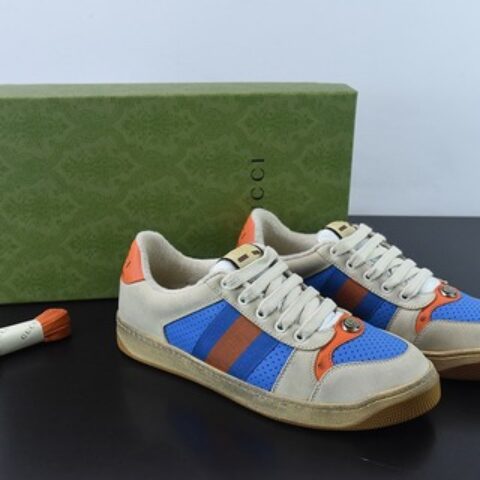 Gucci 古驰  Screener GG珐琅 复古做旧小脏板鞋