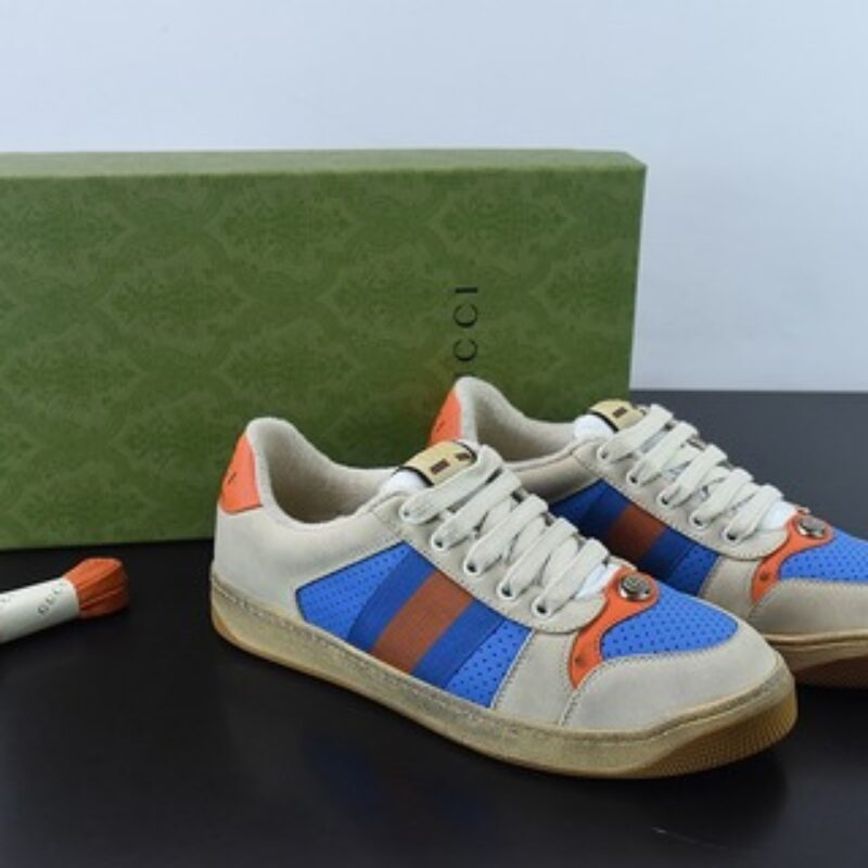 Gucci 古驰  Screener GG珐琅 复古做旧小脏板鞋