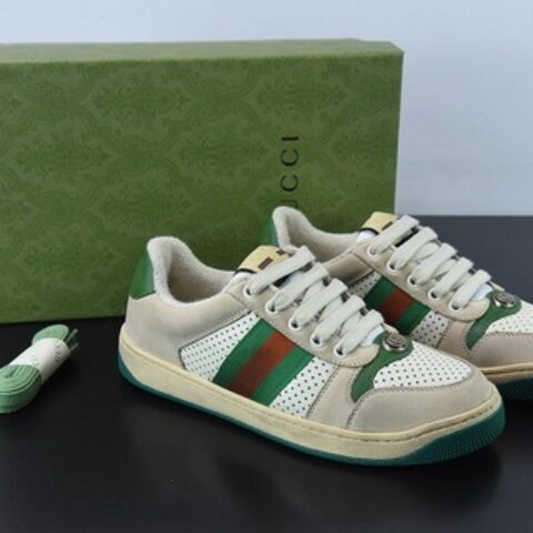Gucci 古驰  Screener GG珐琅 复古做旧小脏板鞋
