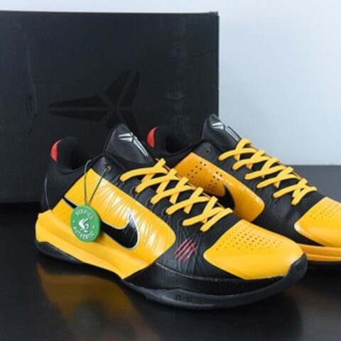 Nike Kobe 5 Bruce Lee Alt 黑黄李小龙男子运动球鞋 货号：CD4991-101-700