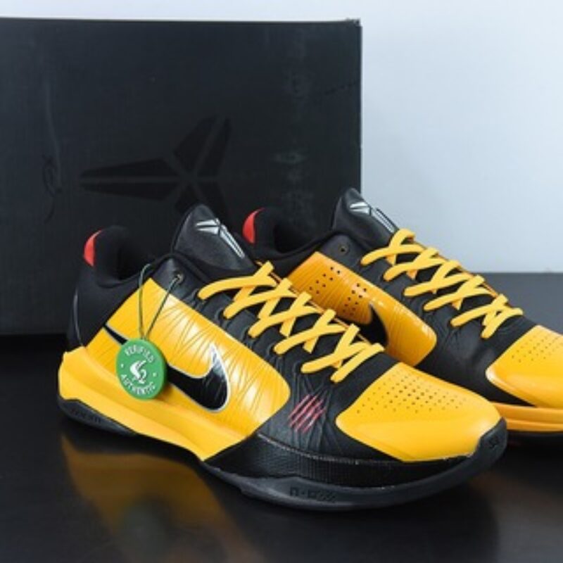 Nike Kobe 5 Bruce Lee Alt 黑黄李小龙男子运动球鞋 货号：CD4991-101-700