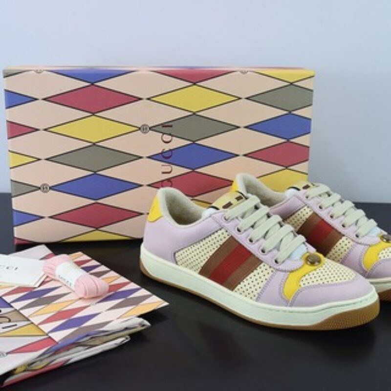 Gucci Distressed Screener sneaker古驰小脏鞋系列 经典原型复古百搭做旧老爹板鞋