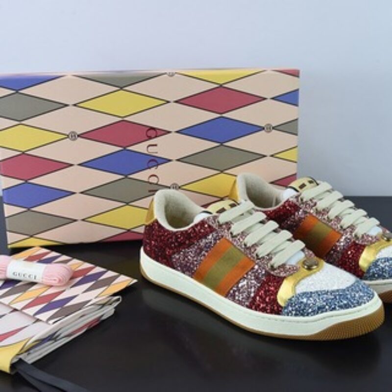 Gucci Distressed Screener sneaker古驰小脏鞋系列 经典原型复古百搭做旧老爹板鞋