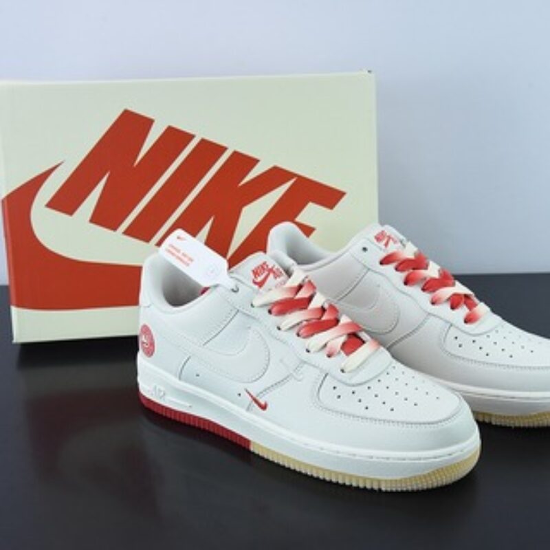 Nike Air Force 1 Low '07 “米白红”亚特兰大 城市限定低帮空军一号低帮男女同款运动鞋 货号：YT0288-639
