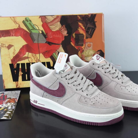 AKIRA×Nike Air Force 1 Low ’07 枣红男女同款运动鞋 配色货号：KT0036-088