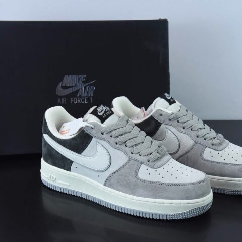 Nk Air Force 1'07 Low 白灰拼接 麂皮配色 空军一号低帮休闲板鞋 DW0831-896