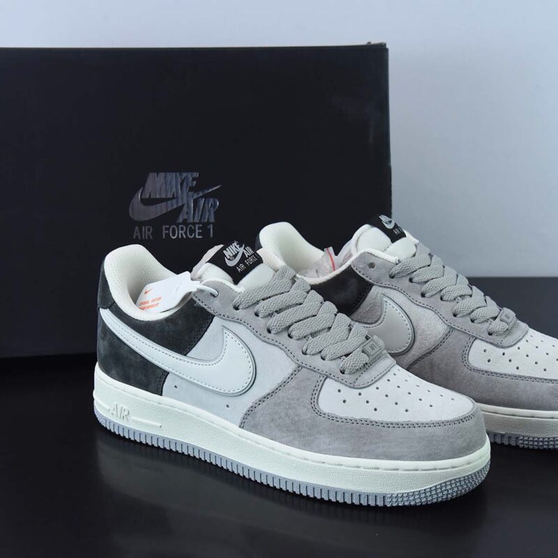Nk Air Force 1'07 Low 白灰拼接 麂皮配色 空军一号低帮休闲板鞋 DW0831-896