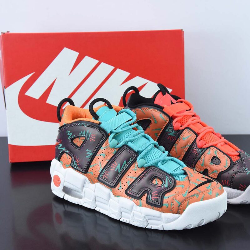 Nike Air More Uptempo皮蓬经典高街百搭篮球鞋货号：AT3408-800