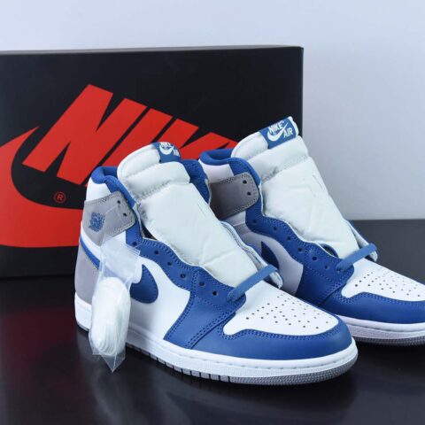 Air Jordan1 AJ1 乔丹1代高帮篮球鞋/真蓝 白蓝灰  35周年纪念版 货号：FD1437-410