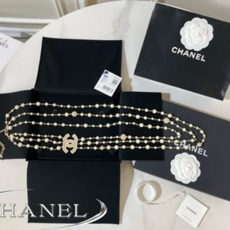 新款☑️CHANEL香奈儿双c三层珍珠毛衣链项链