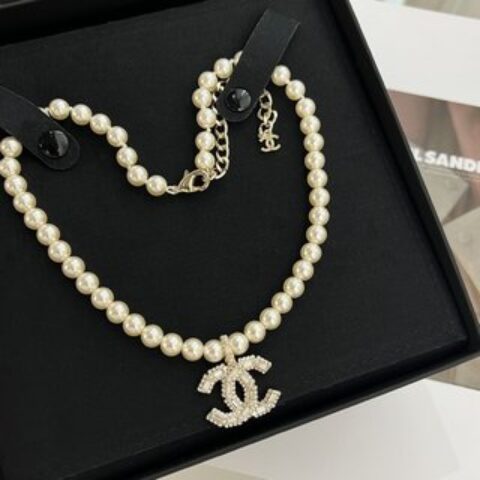 新款☑️CHANEL香奈儿100周年纪念款满钻珍珠项链