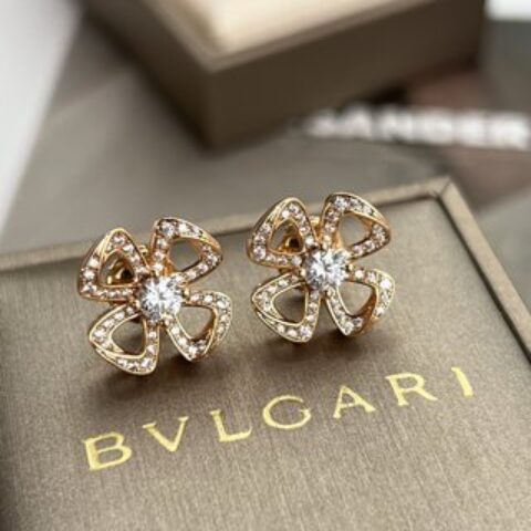 BVLGARI宝格丽咏绽系列 四叶草耳钉耳环