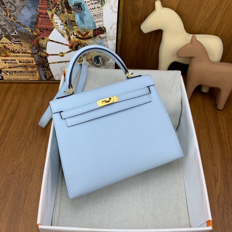 Hermès Kelly 25cm Epsom  TO圣杯蓝 金扣