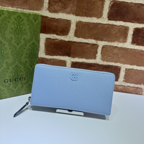 GUCCI古驰皮革全拉链式钱包456117