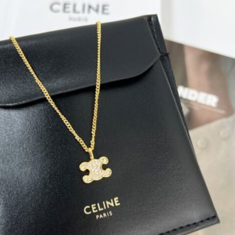 新款Celine赛琳满钻凯旋门耳钉耳环项链