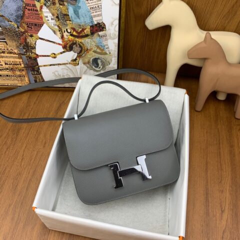 Hermès Constance 19cm Epsom OL积雨云灰 银扣