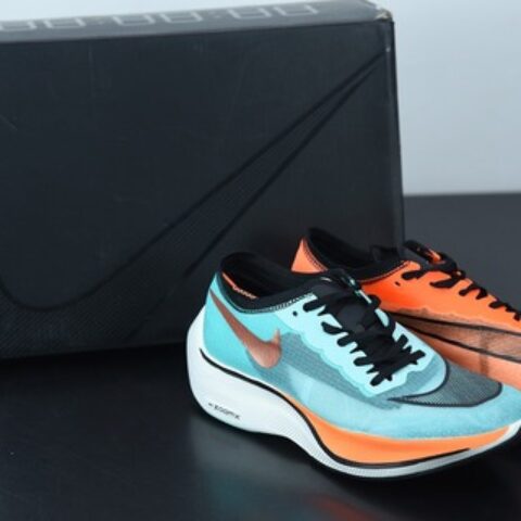 Nk Zoom X Vaporfly Next% 马拉松 半透明 网纱 蓝橙鸳鸯运动鞋 货号：CD4553-300