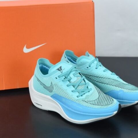 Nk ZoomX Vaporfly NEXT％ 2 马拉松针织面透气运动跑鞋 蓝色 货号：CU4111-300