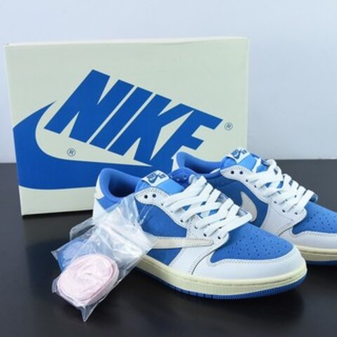 Fragment x Travis Scott x Air Jordan 1 Low 三方联名倒钩低帮休闲板鞋原盒出货货号：CQ4277 212